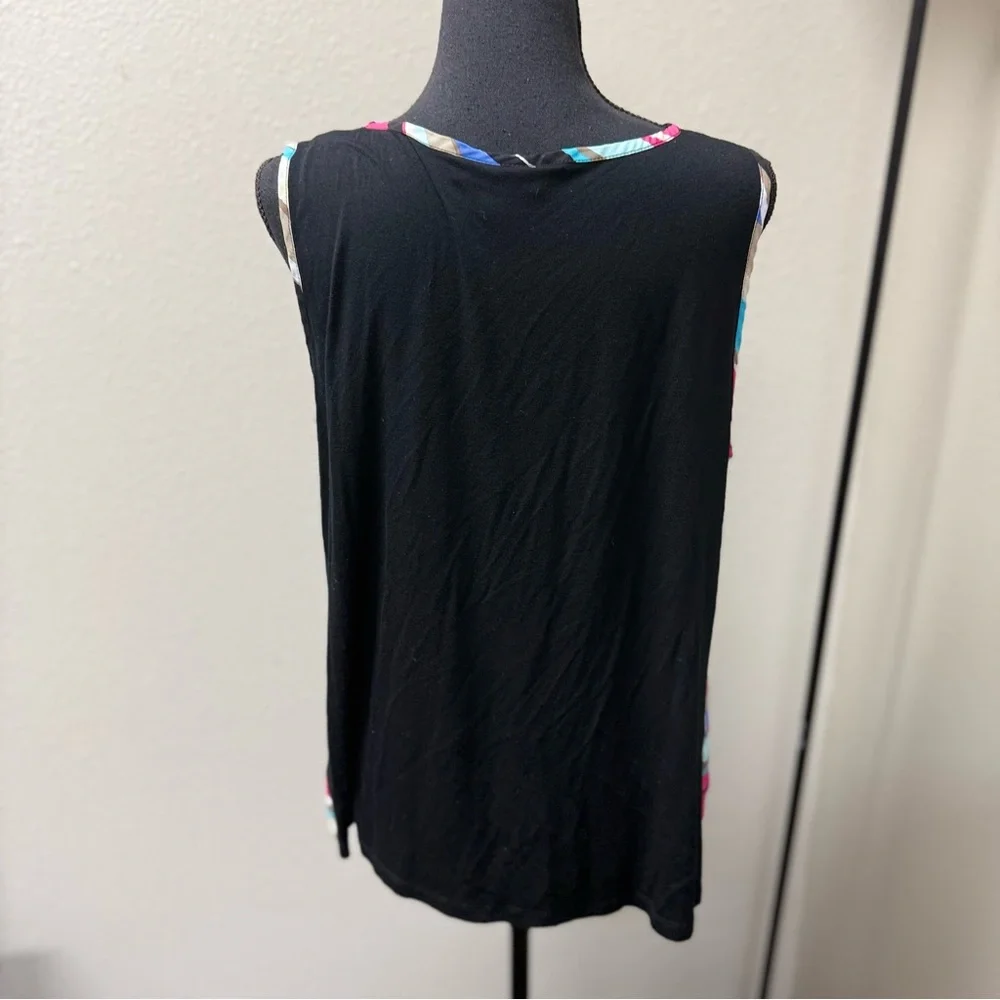 Dana Buchman Multicolor Striped Sleeveless Blouse. Size XL - Picture 3 of 8